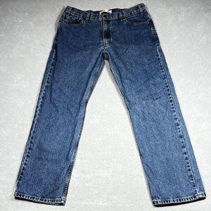 Levi Strauss Signature Mens Size 38 Blue Regular Fit Denim Jeans Dark Wash